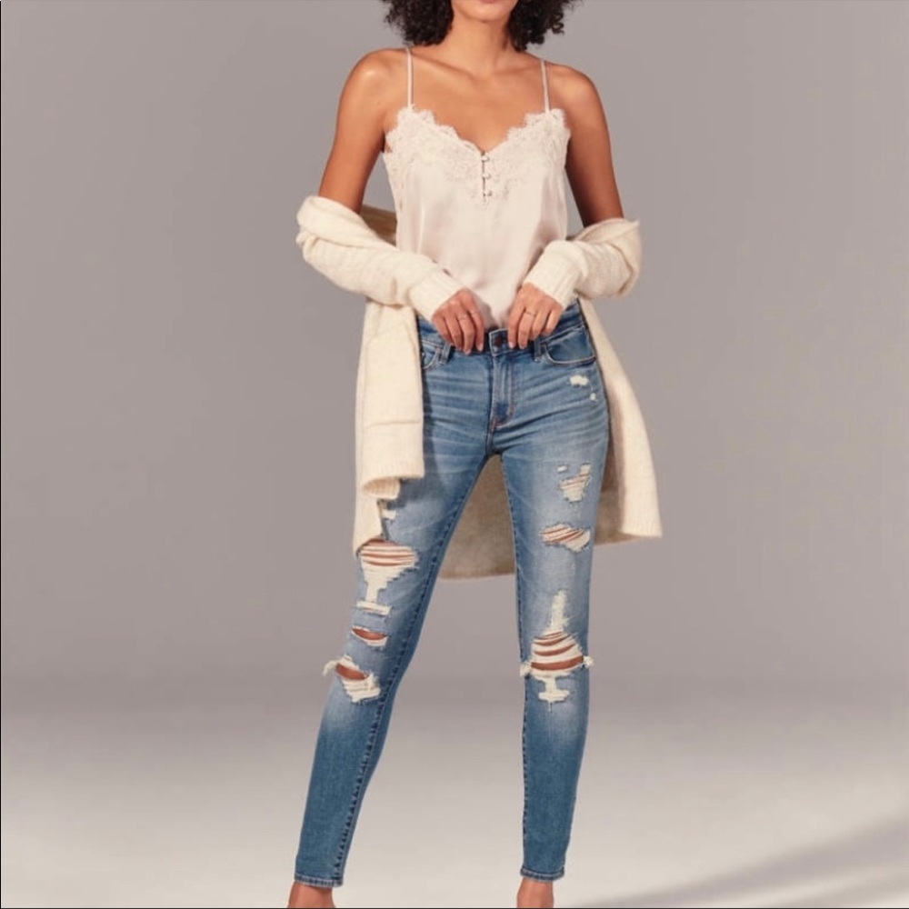 Abercrombie Mid Rise Super Skinny Jeans